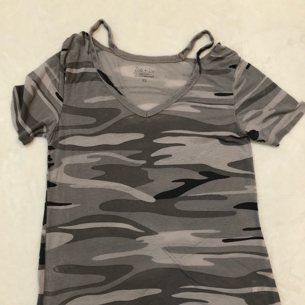 Grey camo oversized T-shirt XS